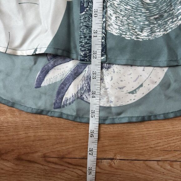 Anthropologie Zoologist Dress Size 2 Rabbit 100% Silk Charlotte Linton Blue - Picture 10 of 12